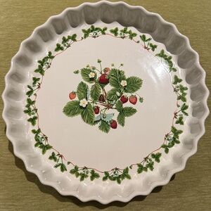 Portmeirion Summer Strawberries Quiche Dish Discontinued